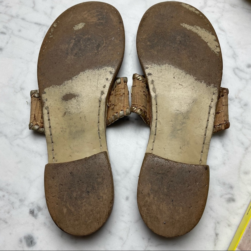 Jack Rogers Jacks Flat Sandal Natural Cork Gold - Picture 8 of 9